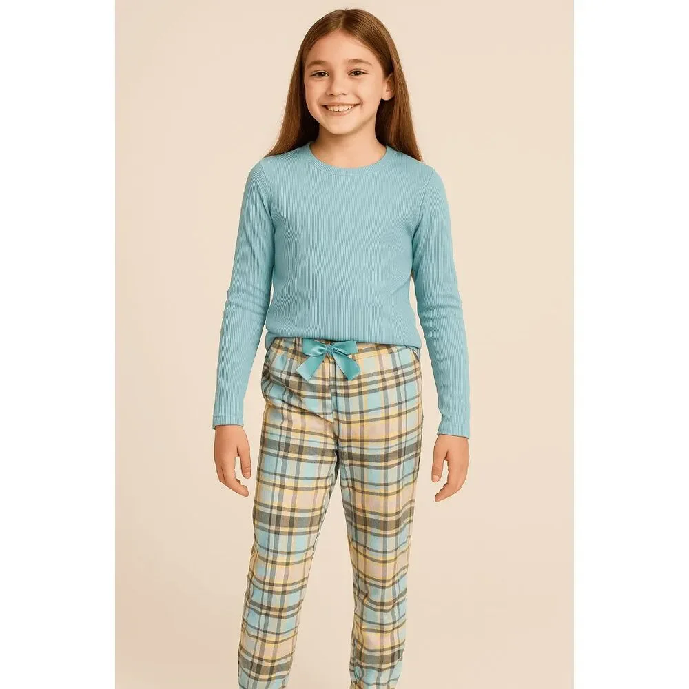 Sleep On It Girls 2-Piece Plaid Pajama Sets L (14-16)